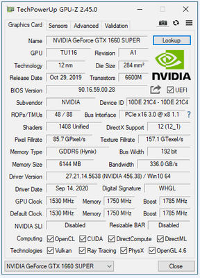 GTX 1660S Gaming Graphic Cards